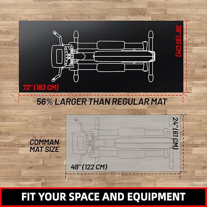 Exercise Equipment Mat 72''x36'' 6mm Thick