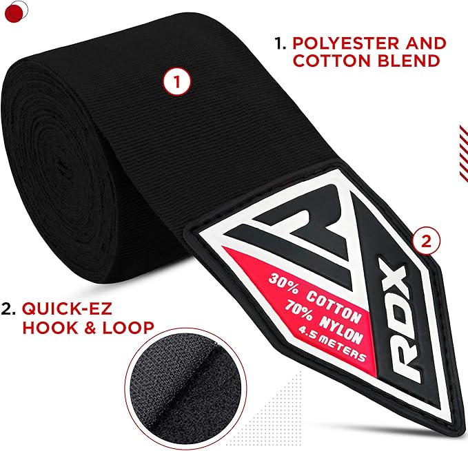 RDX Boxing Gloves 10 Oz Men Women with Boxing Hand Wraps Inner Gloves, 180 Inches Mexican Style Boxing Wrist Straps, Heavy Punching Bag Gloves for Boxing Kickboxing, Muay Thai, MMA Martial Arts