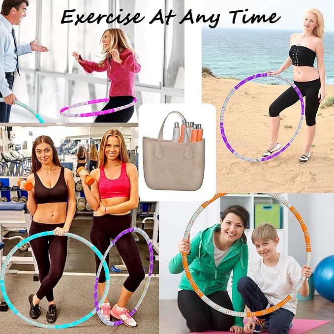 Weighted Exercise Hoop for Adults Weight Loss 8 Section