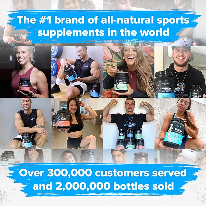 LEGION Pulse Pre Workout - All Natural Nitric Oxide Preworkout Drink to Boost Energy, Creatine Free, Naturally Sweetened, Beta Alanine, Citrulline, Alpha GPC (Pink Lemonade)