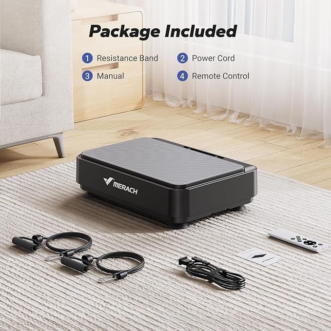 MERACH Vibration Plate Exercise Machine, Mini Vibrating Plate Machine for Women Men, Full Body Vibration Platform, Exercise Equipment for Home