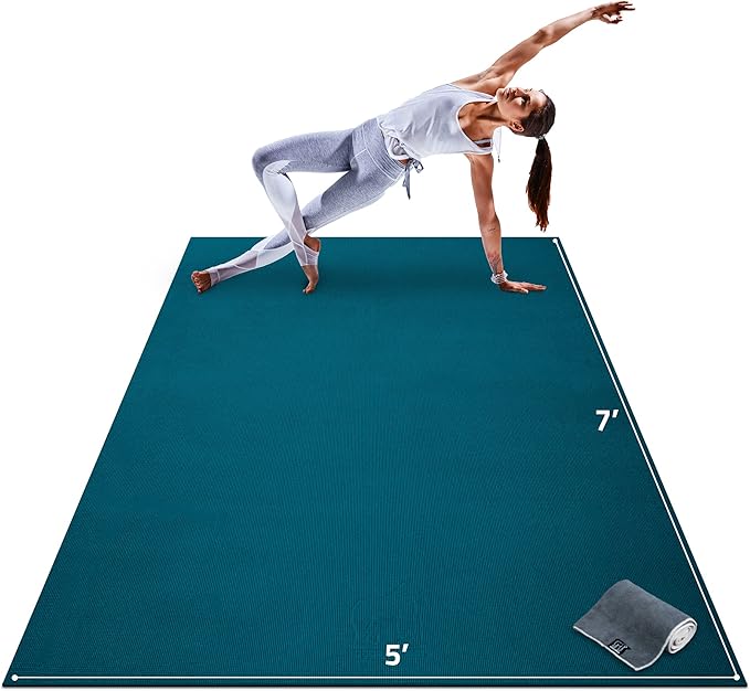 Gorilla Mats Premium Large Yoga Mat – 7' 5' x 8mm Extra