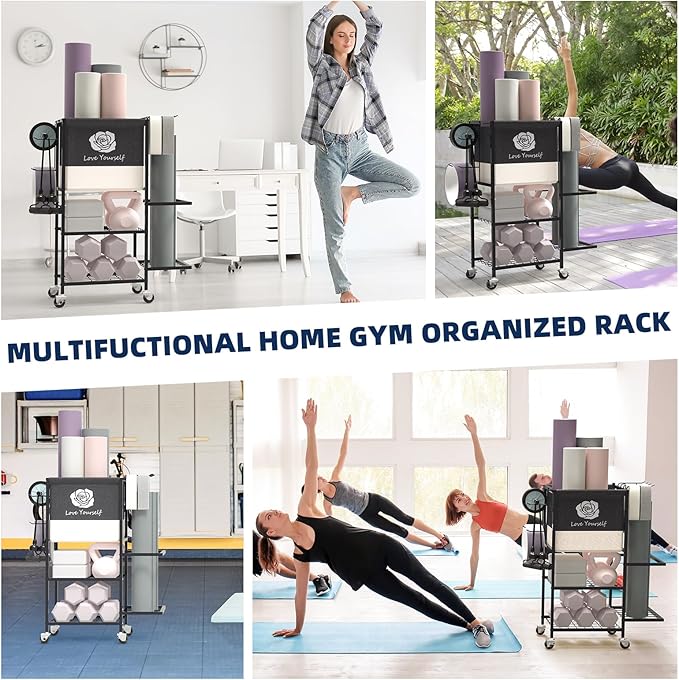 Yoga Mat Storage Rack,Home Gym Storage Rack Gym