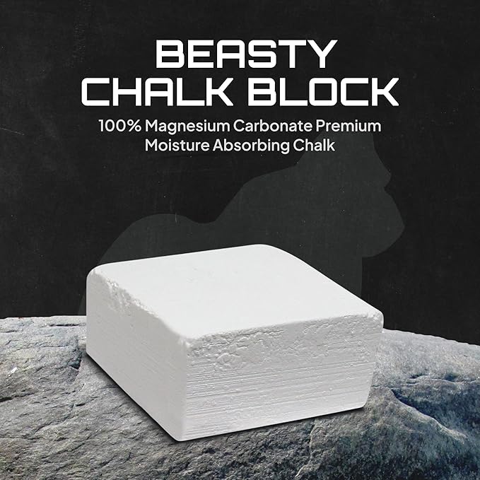 Beasty Chalk Gym Chalk Block - High Grip Chalk for Gymnastics, Rock Climbing, Sports, Lifting, Pull-Ups, Deadlifts, Kettlebells, Pole
