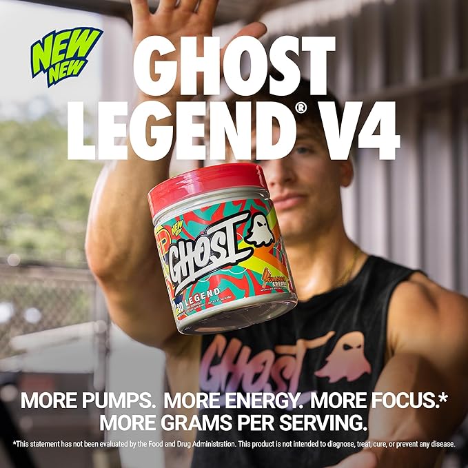 GHOST Legend Pre-Workout Powder, Orange Cream - 30 Servings – Pre-Workout for Men & Women with Choline, L-Citrulline, & Beta Alanine for Energy & Focus