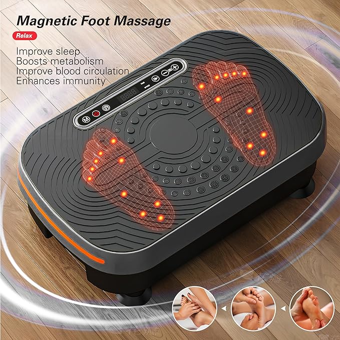soges Vibration Plate Exercise Machine, Vibrating Exercise Equipment for Whole Body, Vibrate Plate for Home Fitness Workout, Weight Loss, Training