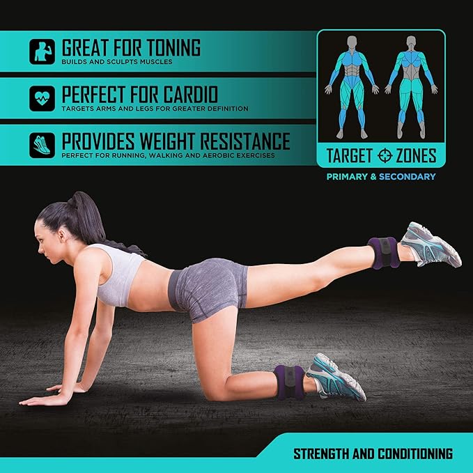 RBX Ankle and Wrist Weights for Women and 2) -