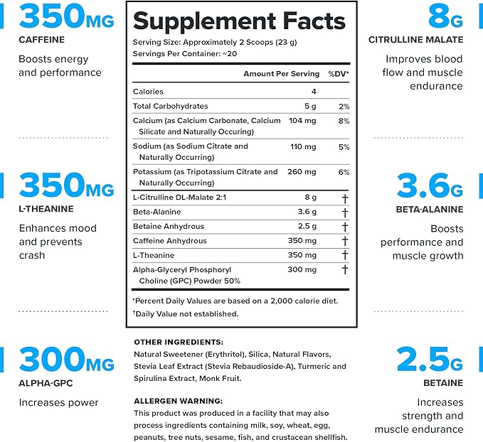 LEGION Pulse Pre Workout - All Natural Nitric Oxide Preworkout Drink to Boost Energy, Creatine Free, Naturally Sweetened, Beta Alanine, Citrulline, Alpha GPC (Mojito)