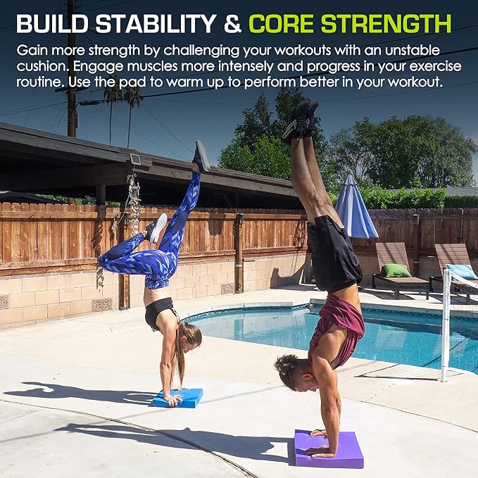 ProsourceFit Exercise Balance Pad – Cushioned Non-Slip Foam