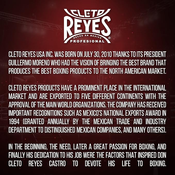 Cleto Reyes Training Gloves with Leather Strap & Attached Thumb and Hook & Loop Closure, 14oz, Classic Red