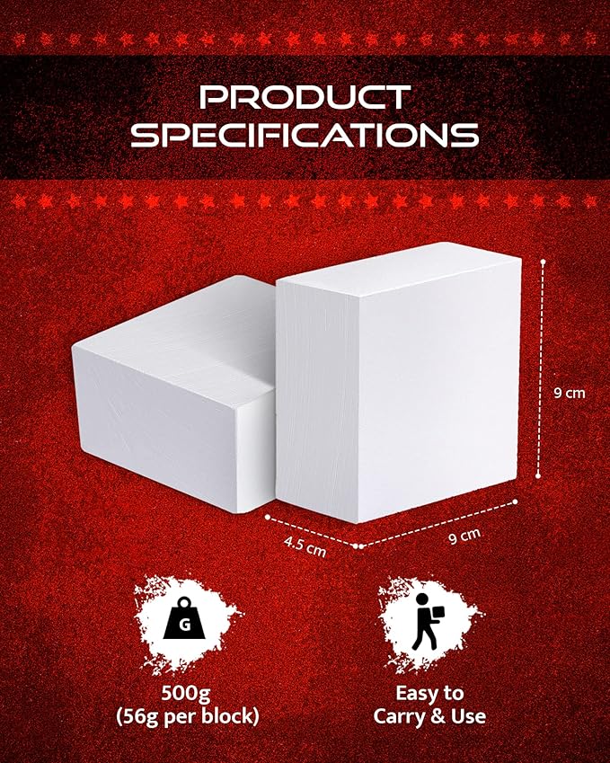 WOD Nation Gym Chalk Blocks - Premium Sport Hand Chalk - Easy Grip, Moisture Absorbing, Athletic Block Gym Chalk for Gymnastics, Rock Climbing, Power Lifting, & More!
