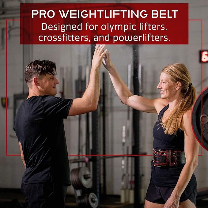 Dark Iron Fitness Weight Lifting Belt for Men 100% Leather 600 Lbs