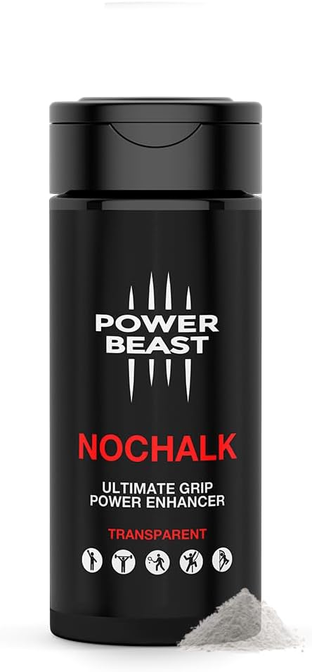 POWER BEAST NOCHALK, Liquid Chalk Replacement, Non Sticky Grip Enhancer, Dry Hands, Transparent, Anti-Slip Solution, Dry Grip for Tennis, Golf, Pole Dancing, Gaming, and All Sports, 0.35 Oz.
