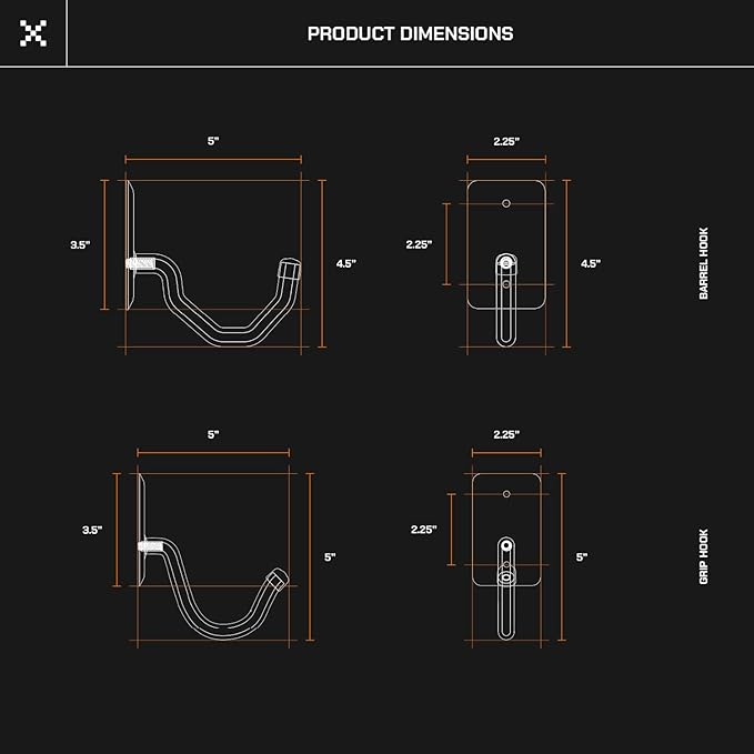 Hold Up Displays - Horizontal Gun Wall Mount for Indoor Display - Shotgun Holder - Bow Wall Hanger - Rifle Wall Mount - Heavy Duty Steel Flatwall Hooks - Made in USA