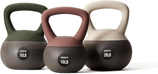 Soft Kettlebells with Cushioned Impact-Resistant Base and Anti-Slip