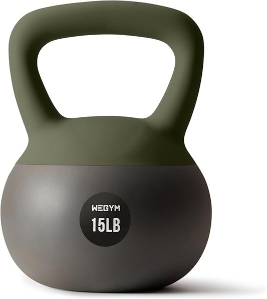 Soft Kettlebells with Cushioned Impact-Resistant Base and Anti-Slip