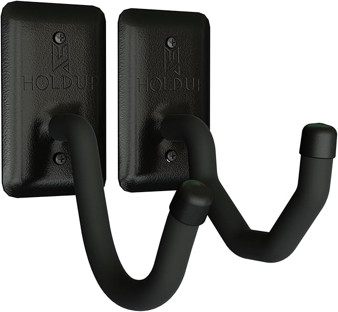 Hold Up Displays - Horizontal Gun Wall Mount for Indoor Display - Shotgun Holder - Bow Wall Hanger - Rifle Wall Mount - Heavy Duty Steel Flatwall Hooks - Made in USA