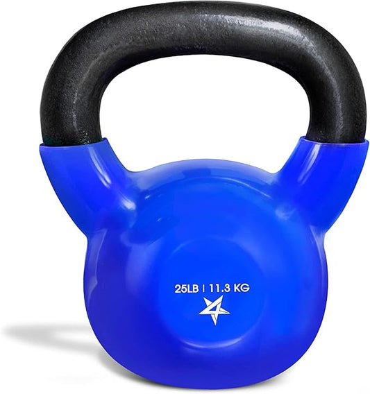 Yes4All 5-65lbs Kettlebells Vinyl Coated Cast Iron