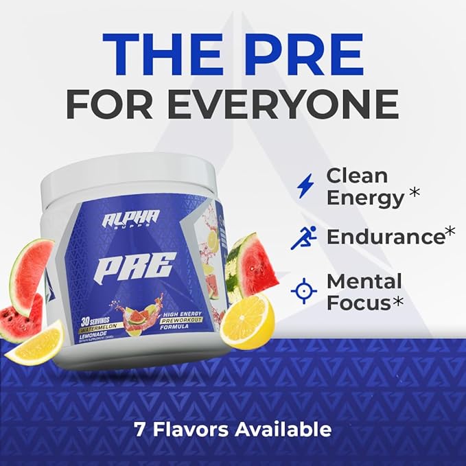 Pre, Pre-Workout Powder for Men & Women, Back to Basics Preworkout Formula for Fitness & Gym Training Athletes - Boost Energy, Focus & Performance (30 Servings, Peach Rings)