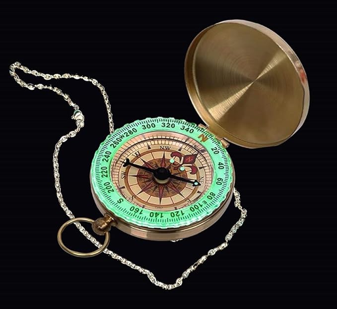 Camping Survival Compass Glow in The Dark Military