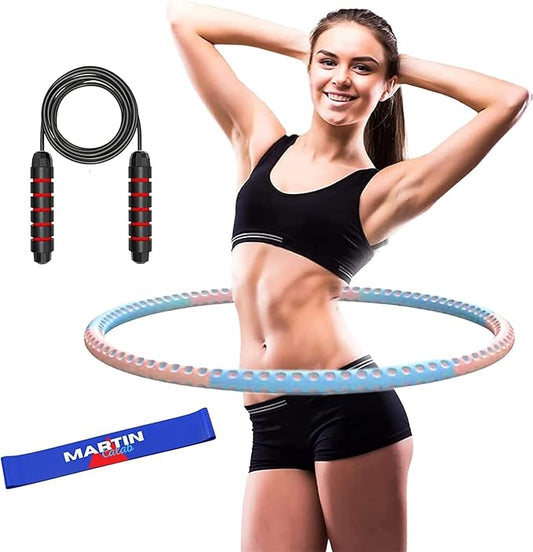 M@C Hula Hoop for Adults 6 Section 2lb-3lb up 4.4lb Weighted