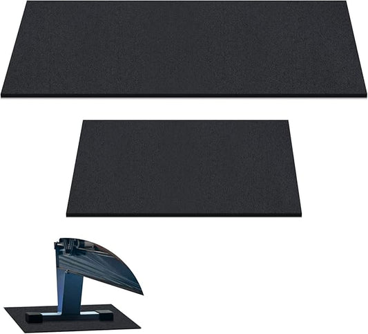 2 Pieces Rower Mat Compatible with Model D Concept 2 Rowing Machine Anti Slip and High Density Thick Floor Mat for Home Gym Foam, Black