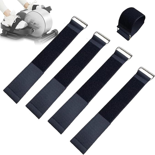 4 Pcs Ellipse Leg Exerciser Pedal Straps，Suitable for Under Desk Seated Leg Exerciser & Leg Pedal Exerciser for Senior Fitness Home Non-Slip Exercise Accessories