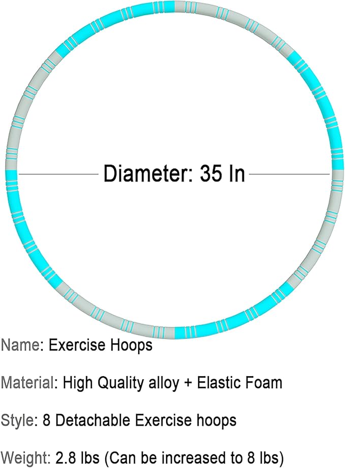 Weighted Exercise Hoop for Adults Weight Loss 8 Section