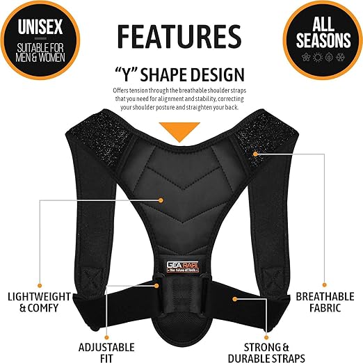 Posture Corrector for Men and Women, Bodywellness Fix Upper Back Brace for Clavicle Support, Adjustable Back Straightener and Providing Pain Relief from Neck, Back & Shoulder Under Clothes (Regular)
