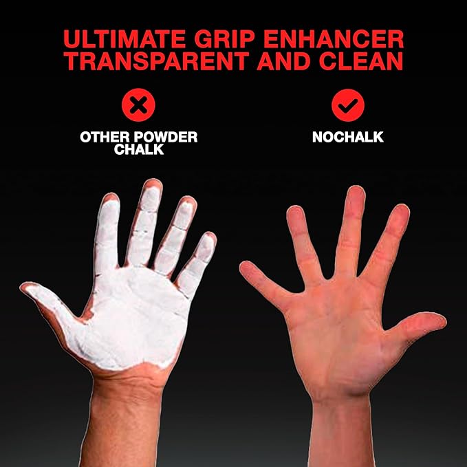 POWER BEAST NOCHALK, Liquid Chalk Replacement, Non Sticky Grip Enhancer, Dry Hands, Transparent, Anti-Slip Solution, Dry Grip for Tennis, Golf, Pole Dancing, Gaming, and All Sports, 0.35 Oz.
