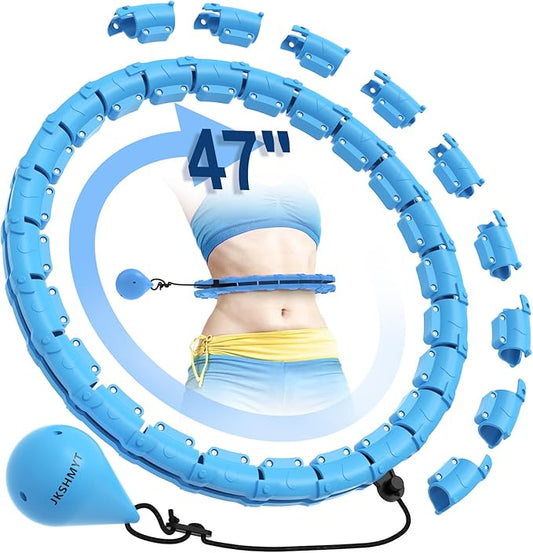 Weighted Hula Circle Hoops for Adults Weight Loss 47 Inch, 24 Detachable