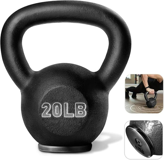 Yes4All Kettlebell Adjustable/Cast Iron/Protective Base Solid Smooth