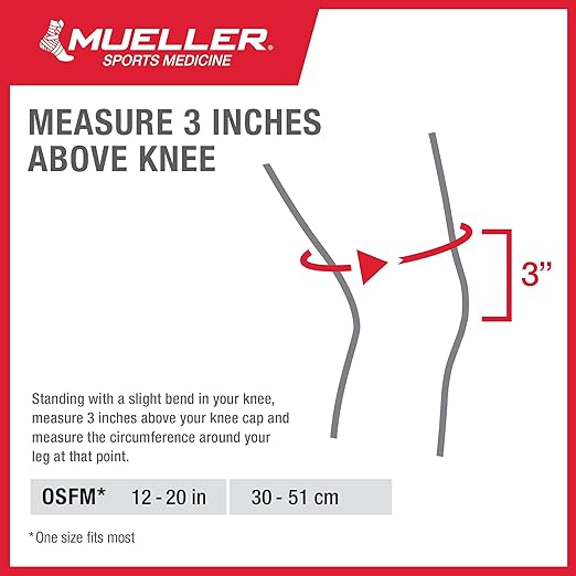 MUELLER Sports Medicine Self Adjusting Hinged Knee Brace, Knee Pain Relief Support for Men and Women, Ideal for Arthritis, Sprains, Black, One Size