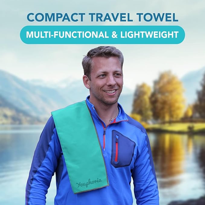 Youphoria Microfiber Travel Towel Fast Drying Lightweight -