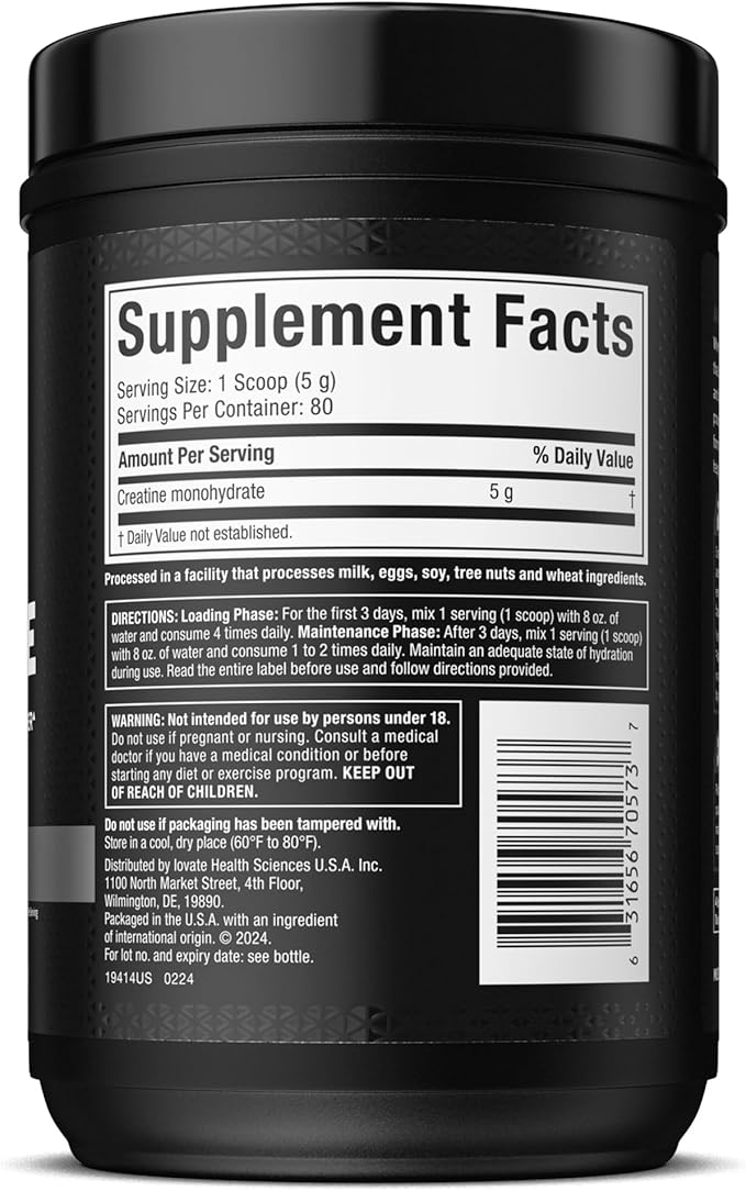 Muscletech Creatine Monohydrate Powder, Platinum Pure - Unflavored Micronized Creatine Powder for Men & Women - Workout Supplements for Performance, Muscle Recovery & Builder - (80 Servings)