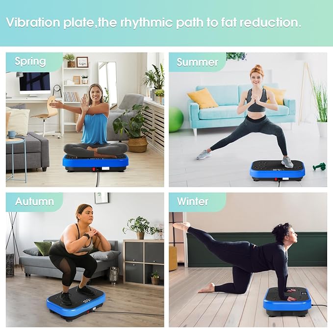 Vibration Plate Exercise Machine for Lymphatic Drainage,Softgym Power Vibrate Stand Shake Board 400 Lbs Capacity Whole Body Workout Waver with Fitness Resistance Bands Weight Loss Gifts for Women Men