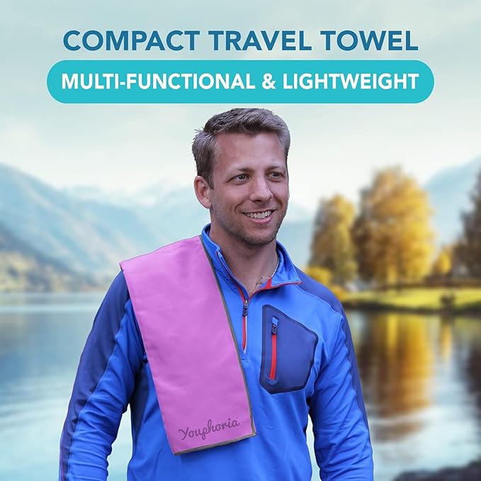 Youphoria Microfiber Travel Towel Fast Drying Lightweight -