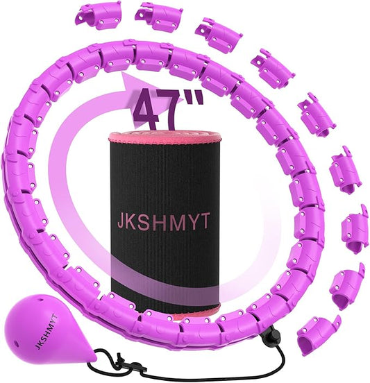 Weighted Hula Circle Hoops for Adults Weight Loss 47 Inch, 24 Detachable
