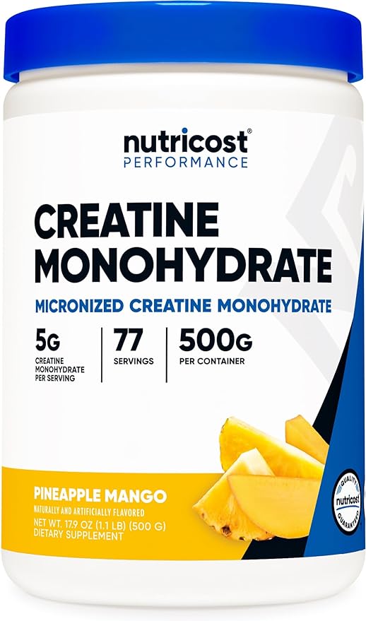 Nutricost Creatine Monohydrate Powder (Pineapple Mango 500 Gram)