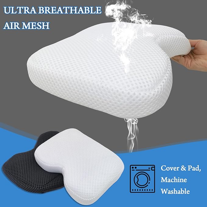 REEZEIVI Rowing Machine Seat Cushion for The Concept 2 Rowing Machine,Breathable 4D Air Mesh Seat Pad, Washable and Breathable Cover and Straps, Non-Slip Design,Recumbent Stationary Bike, Watter Rower