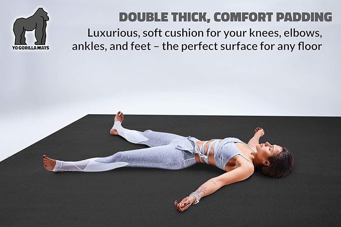 Gorilla Mats Premium Large Yoga Mat – 7' 5' x 8mm Extra