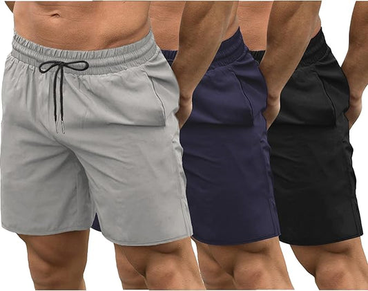 COOFANDY Men's 2 Pack Gym Workout Shorts 7 Inch Quick Dry Athletic Shorts Lightweight Running Shorts with Pockets