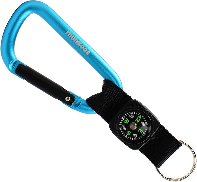 Munkees 8mm Carabiner with Compass Strap