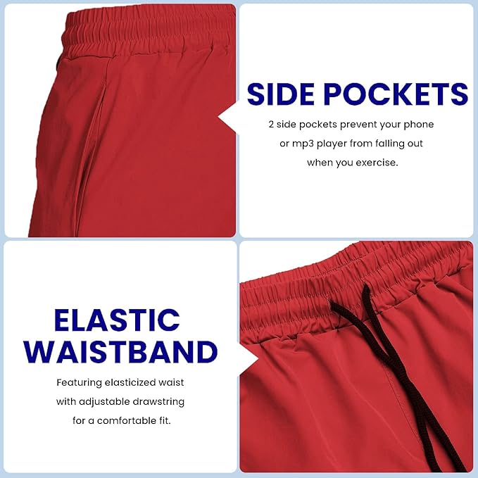 COOFANDY Men's 2 Pack Gym Workout Shorts 7 Inch Quick Dry Athletic Shorts Lightweight Running Shorts with Pockets