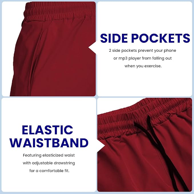 COOFANDY Men's 2 Pack Gym Workout Shorts 7 Inch Quick Dry Athletic Shorts Lightweight Running Shorts with Pockets