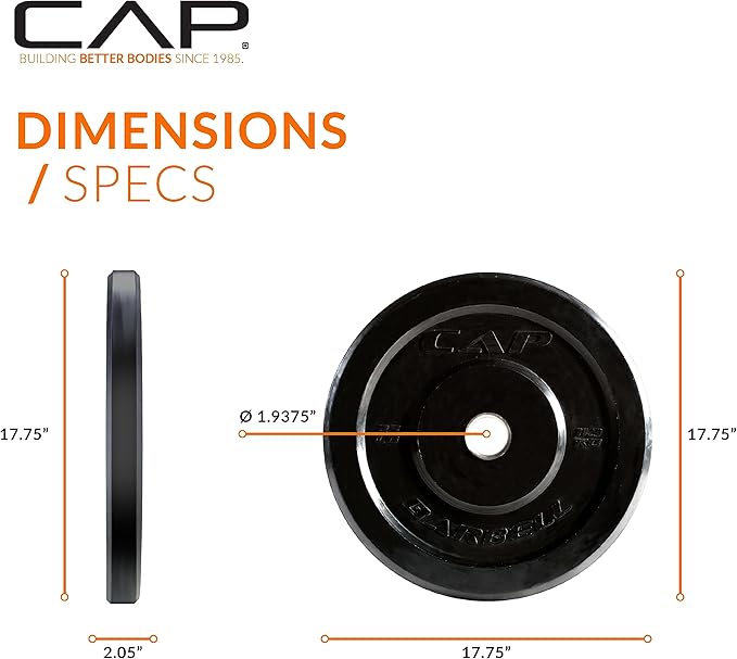 CAP Barbell Rubber Olympic Bumper Plate