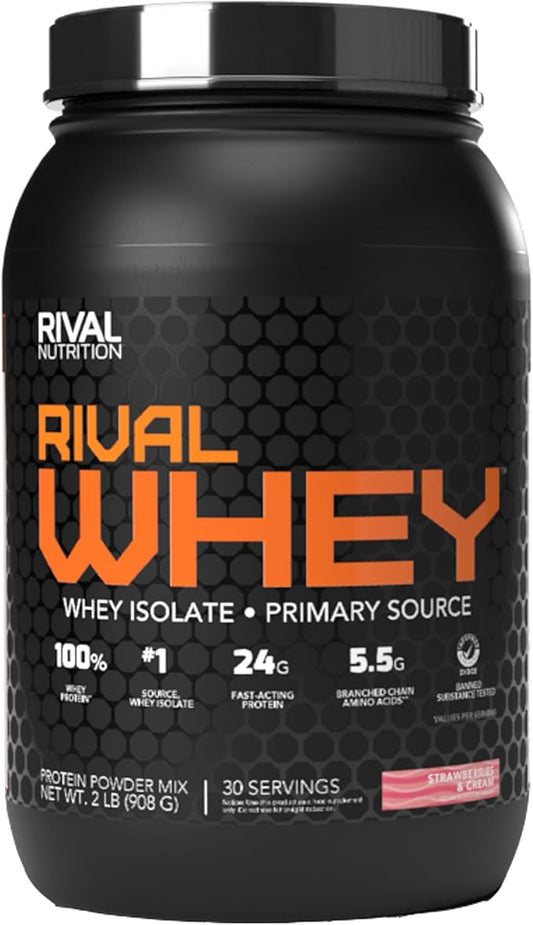 Rivalus Rivalwhey â€“ Strawberry Creme 2lb - 100%