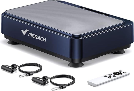 MERACH Vibration Plate Exercise Machine, Mini Vibrating Plate Machine for Women Men, Full Body Vibration Platform, Exercise Equipment for Home