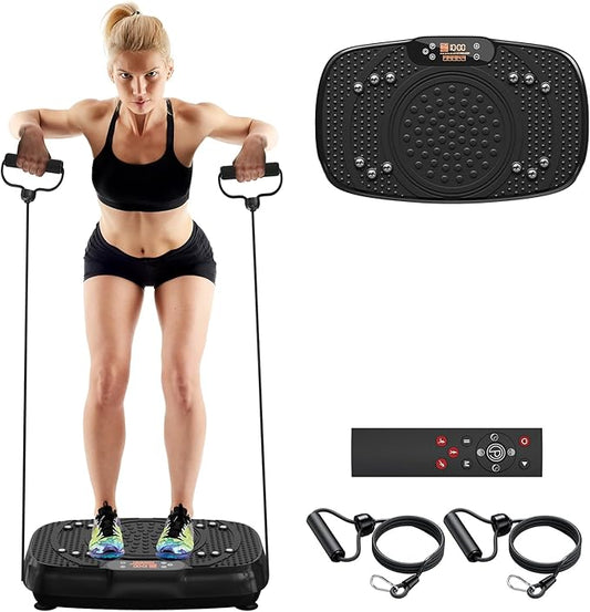 Vibration Plate Exercise Machine for Weight Loss and Lymphatic Drainage (Matte Black)