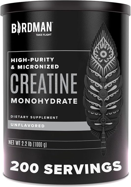 BIRDMAN Micronized Creatine Monohydrate Powder 200 Servings (5 grams 2.2lb.